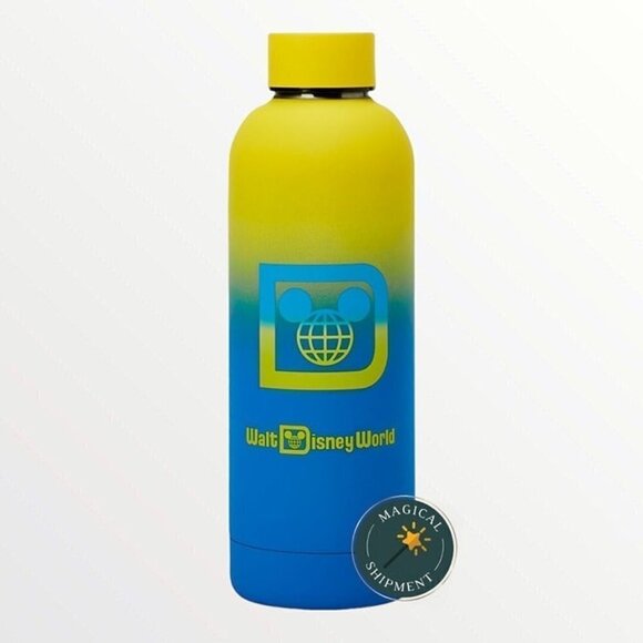 Disney Parks - Walt Disney World - Logo Neon Stainless Steel Water Bottle - Picture 1 of 3